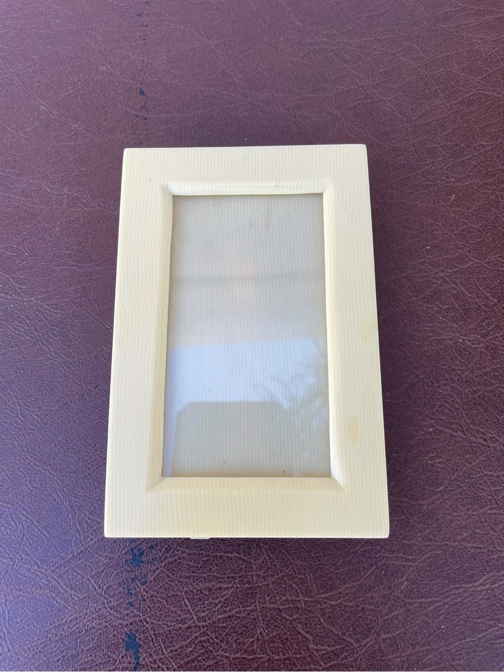 Antique Miniature French Ivory Celluloid Picture Frame - 4.5" x 2.75" CDV Size - Picture 7 of 7